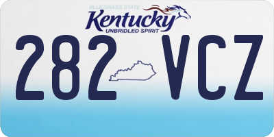 KY license plate 282VCZ