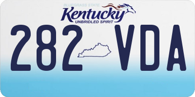 KY license plate 282VDA