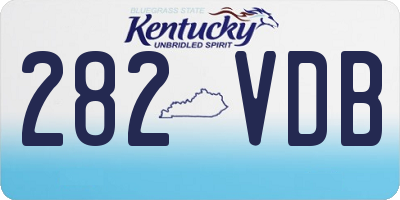 KY license plate 282VDB
