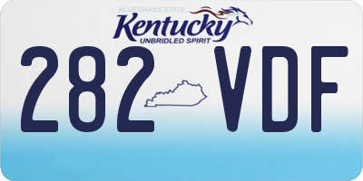 KY license plate 282VDF