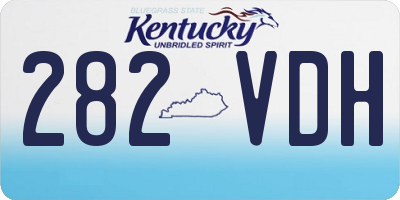 KY license plate 282VDH