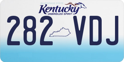 KY license plate 282VDJ