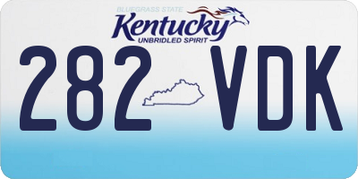KY license plate 282VDK