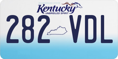 KY license plate 282VDL