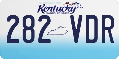 KY license plate 282VDR