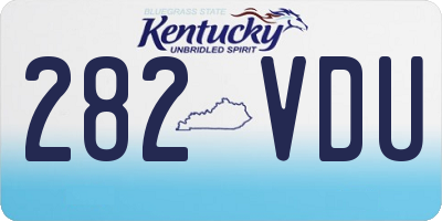 KY license plate 282VDU