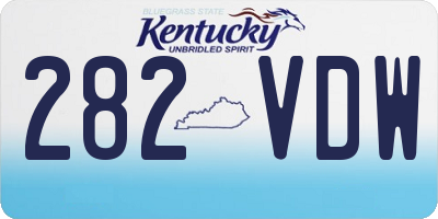 KY license plate 282VDW