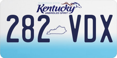 KY license plate 282VDX