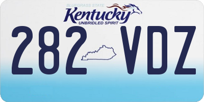KY license plate 282VDZ