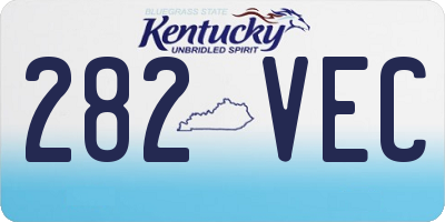 KY license plate 282VEC
