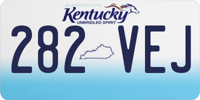 KY license plate 282VEJ