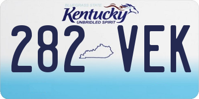 KY license plate 282VEK