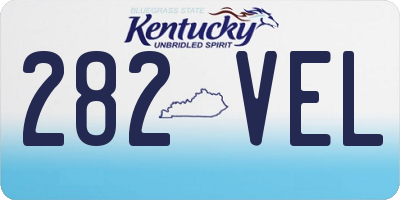 KY license plate 282VEL
