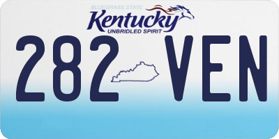 KY license plate 282VEN
