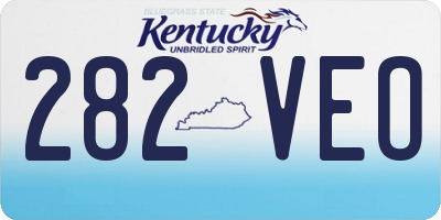 KY license plate 282VEO