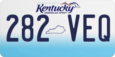KY license plate 282VEQ