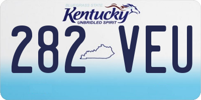 KY license plate 282VEU