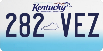 KY license plate 282VEZ