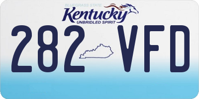 KY license plate 282VFD