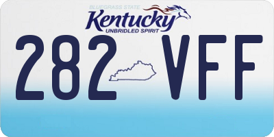 KY license plate 282VFF
