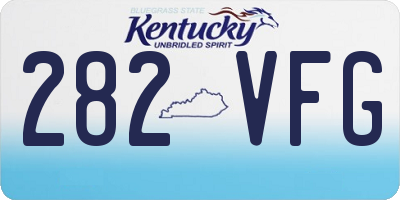 KY license plate 282VFG