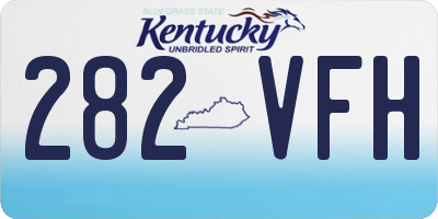 KY license plate 282VFH