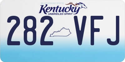 KY license plate 282VFJ