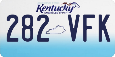 KY license plate 282VFK