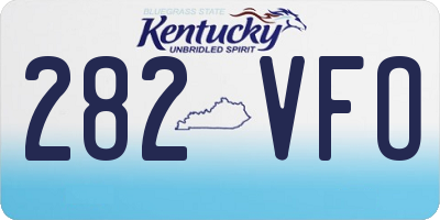 KY license plate 282VFO