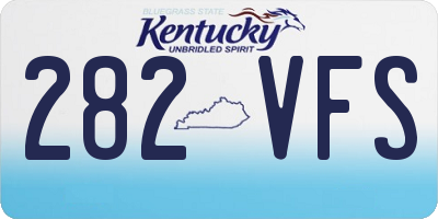 KY license plate 282VFS
