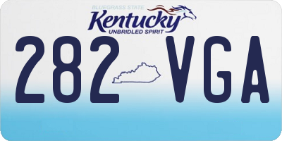 KY license plate 282VGA