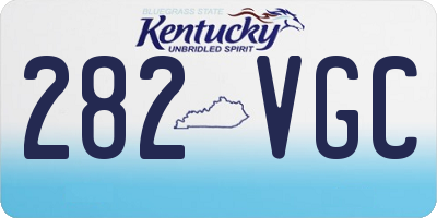 KY license plate 282VGC