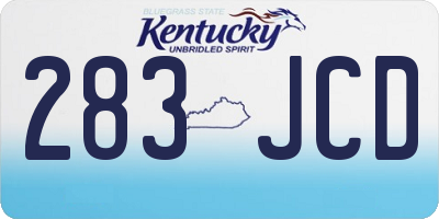 KY license plate 283JCD