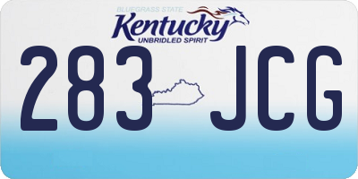 KY license plate 283JCG