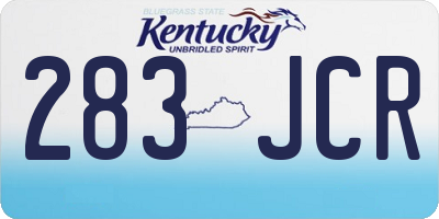 KY license plate 283JCR