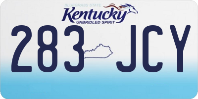 KY license plate 283JCY
