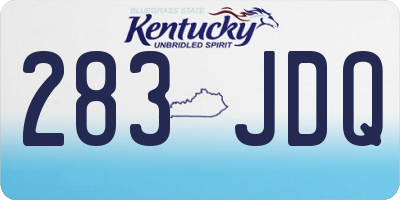 KY license plate 283JDQ