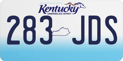 KY license plate 283JDS