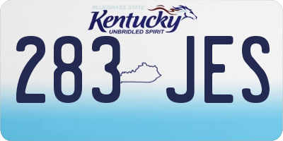 KY license plate 283JES