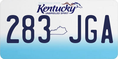 KY license plate 283JGA