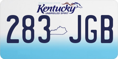 KY license plate 283JGB