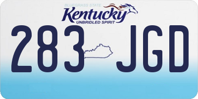 KY license plate 283JGD