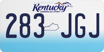 KY license plate 283JGJ