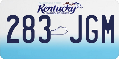 KY license plate 283JGM