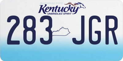 KY license plate 283JGR
