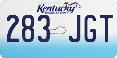 KY license plate 283JGT