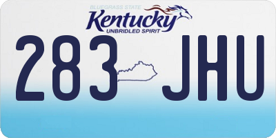 KY license plate 283JHU