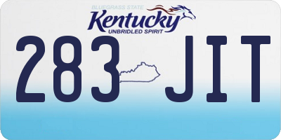 KY license plate 283JIT