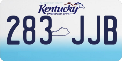 KY license plate 283JJB