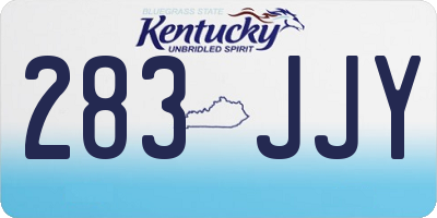 KY license plate 283JJY